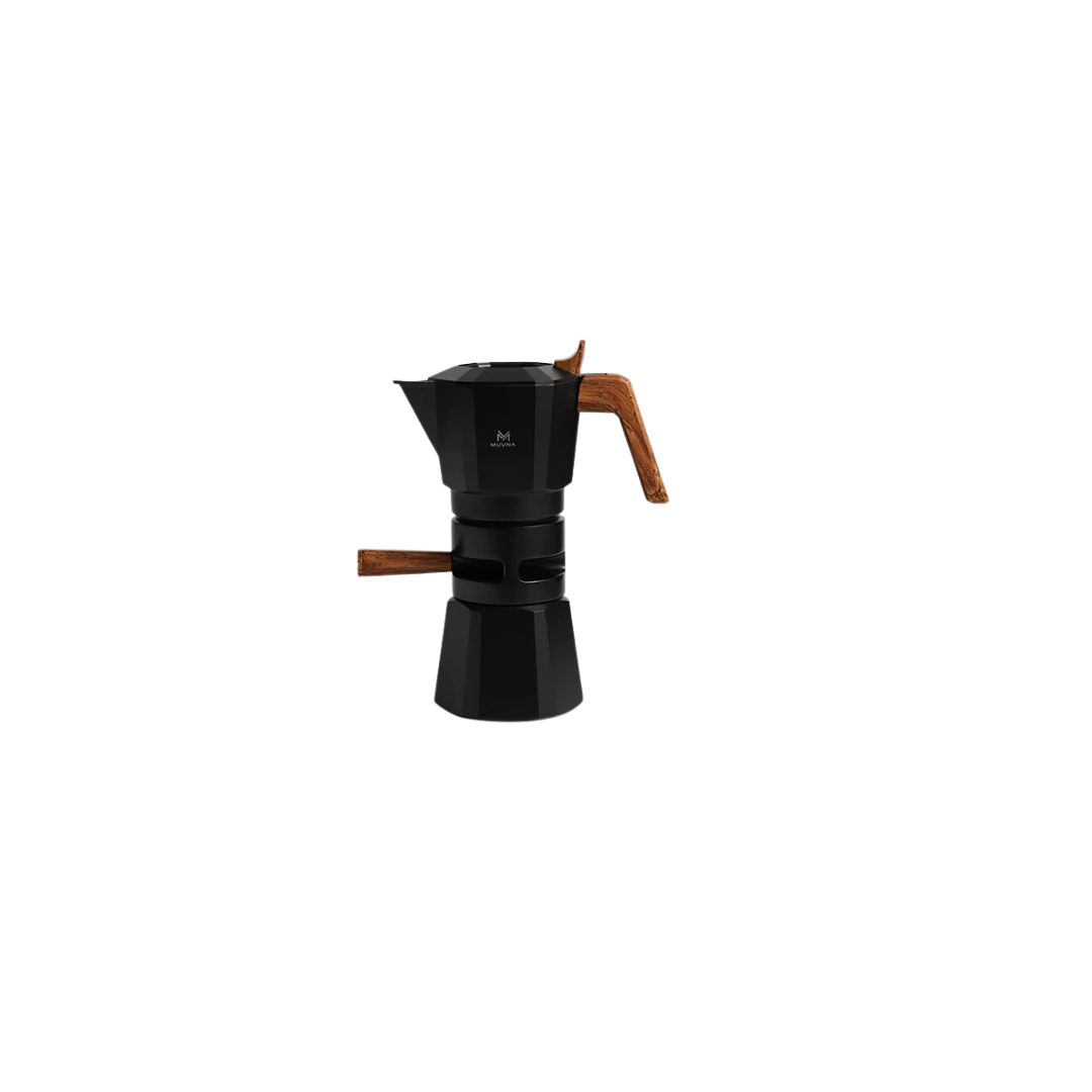 Muvna Thermo-Control Dual Valve Moka Pot (2 šálky) - Čierna