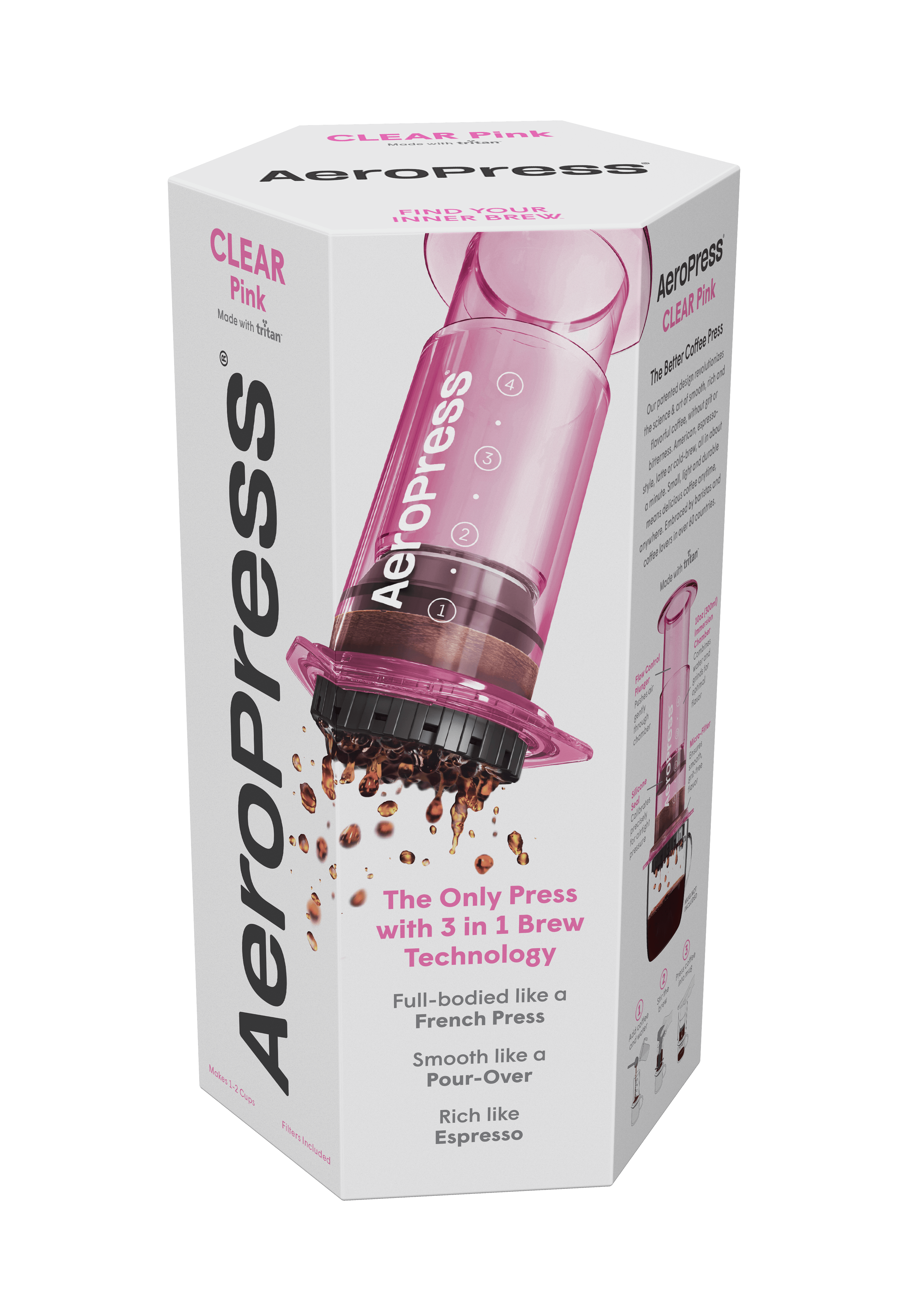 AeroPress Clear Pink (Transparentný - Ružový)