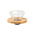 Hario V60-01 dripper - Sklo/Drevo - Olive
